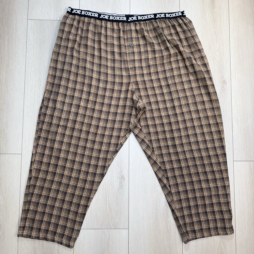 VTG Y2K Joe Boxer Mens 3XL Plaid Flannel Lounge Pants Cotton Pajama‎ Sleep Pants